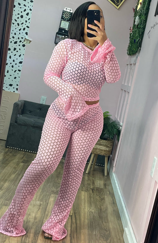 What A Night 2 Piece Set (Pink)