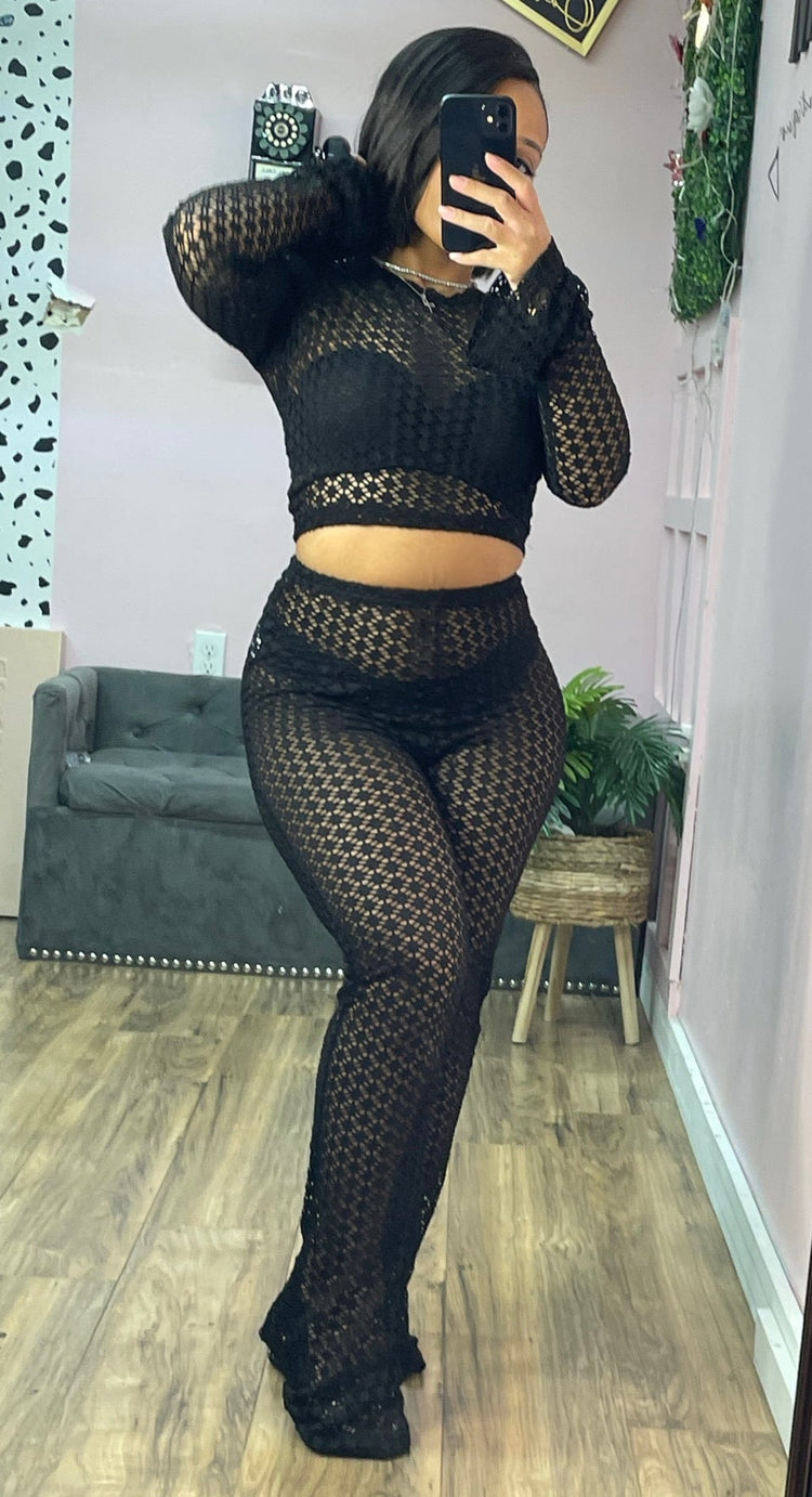What A Night 2 Piece Set (Black)