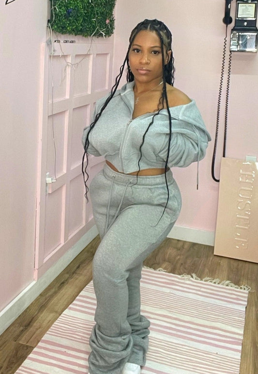 Favorite Girl Jogger Set (Grey)