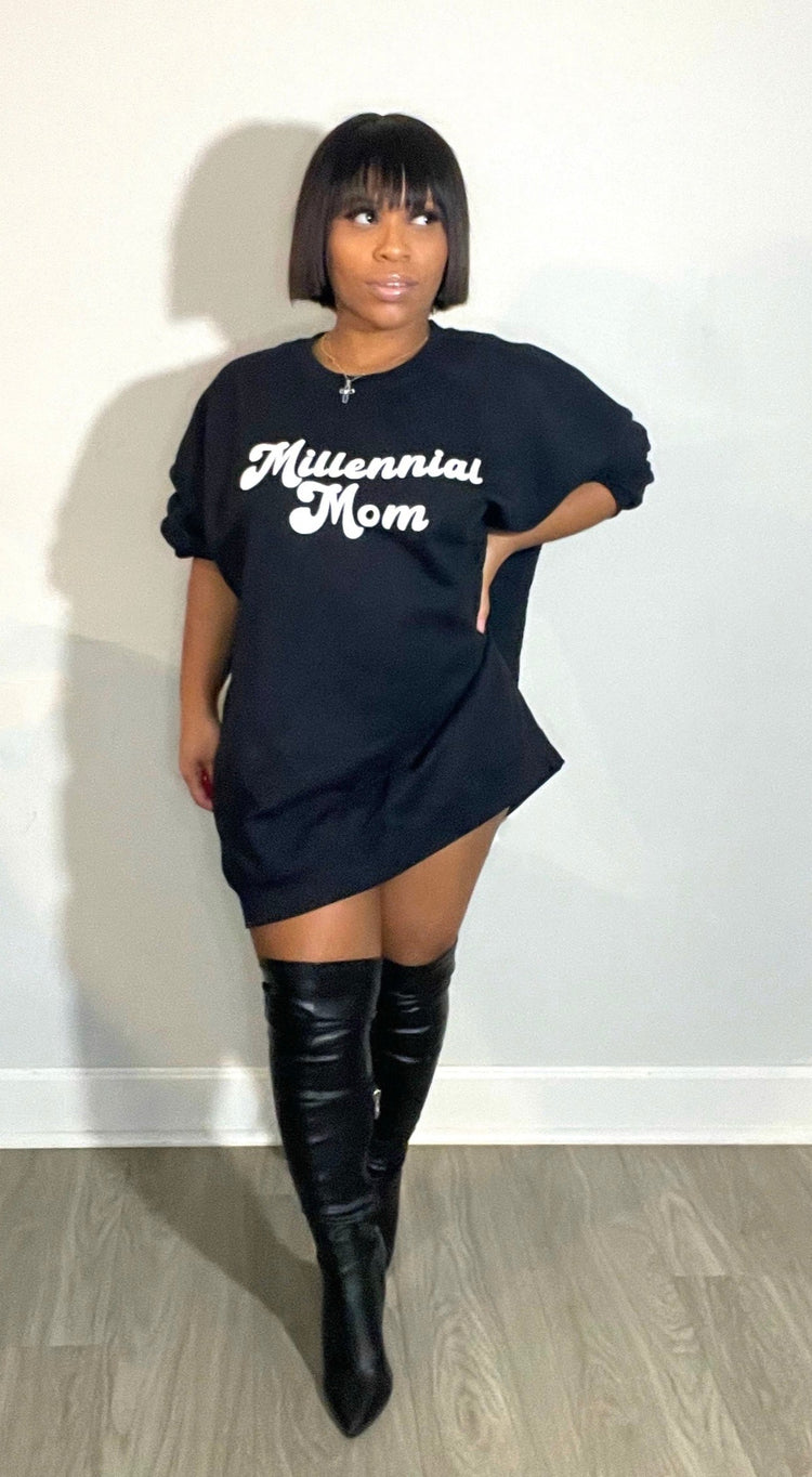 Millennial Mom Crewneck (Black)