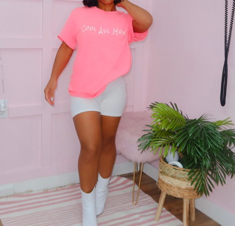 C.A.M “Running Errands” (Neon Pink/White) Tee